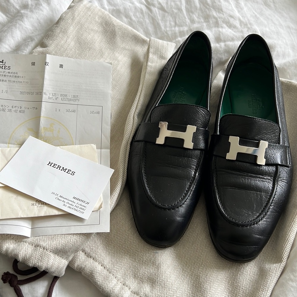Authentic Hermès Paris Loafers Sz 38.5